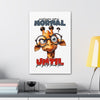 Funny Cartoon Giraffe with Glasses Wall Art, Quirky Animal Poster, Everyone Seems Normal Until You Get To Know Them, Canvas Gallery Wrap Canvas Gallery Wraps