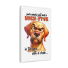 Funny Angry Dog Art, Motivational Wall Decor, High Five Quote Canvas, Dog Lover Gift, Humorous Home Decor, Graphic Wall Art Canvas Gallery Wraps