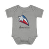Load image into Gallery viewer, America American Flag Star Baby Bodysuit