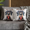 Funny Dog Pillow Cover, I Don't Rise And Shine I Caffeinate Pillow Case, Humorous Pet Lover Gift, Dog-Lover Decor, Cute Dog Pillow Cover Spun Polyester Square Pillowcase