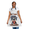 Funny Dog Apron, I Don't Rise and Shine I Caffeinate Apron, Dog Lover Gift, Humorous Apron, Lazy Dog Design, Cute Canine Art Apron