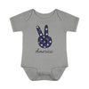 America Piece Sign Design Baby Bodysuit