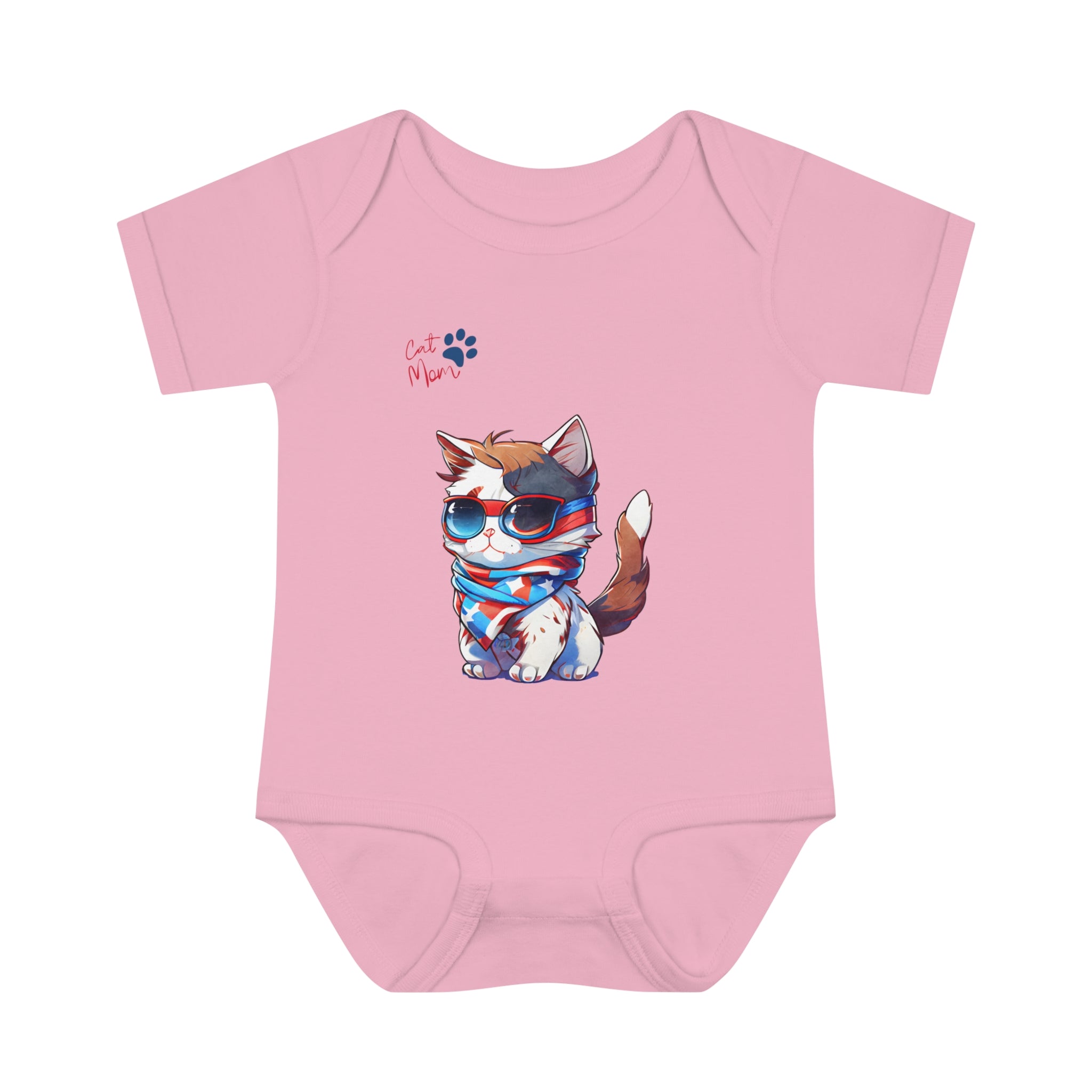 Cat Mom Stylish Cat Design Baby Bodysuit
