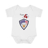 Load image into Gallery viewer, Happy 4th of July American Flag Eagle Design Baby Bodysuit