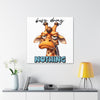 Funny Giraffe Wall Art, Animal Humor Poster, Busy Doing Nothing Decor, Whimsical Giraffe Print, Playful Animal Illustration Art Canvas Gallery Wraps