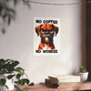 Funny Boxer Dog Art, No Coffee No Workee Poster, Dog Lover Gift, Office Wall Art, Funny Dog Print, Coffee Humor, Pet Decor Matte Vertical Posters