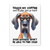 Funny Dog Wall Art, Pet Lover Gift, Coffee Quote Wall Decor, Humorous Pet Poster, Quirky Kitchen Art, Animal Lover Canvas Canvas Gallery Wraps