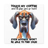 Funny Dog Wall Art, Pet Lover Gift, Coffee Quote Wall Decor, Humorous Pet Poster, Quirky Kitchen Art, Animal Lover Canvas Canvas Gallery Wraps