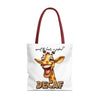 Funny Giraffe Tote Bag, Want to Hear a Joke Decaf Design, Cute Animal Humor, Unique Gift Idea, Reusable Shopping Bag Tote Tote Bag