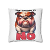 Bulldog Pillow Case, Funny Dog Print Pillow Cover, Decorative Throw Pillow, Cute Dog Lover Gift, Living Room Decor, Bedroom Accent Pillow Spun Polyester Square Pillowcase