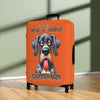 Funny Dog Luggage Cover, I Don't Rise and Shine I Caffeinate Luggage Cover, Dog Lover Gift, Humorous Luggage Cover, Lazy Dog Design, Cute Canine Art Luggage Cover