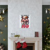 Funny Angry Bulldog Wall Art, The Answer Is No Poster, Humorous Pet Decor, Cute Dog Artwork, Pet Lover Funny Gift, Canvas Gallery Wrap Canvas Gallery Wraps