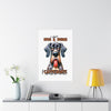 Funny Dog Wall Art, Coffee Quote Poster, I Don't Rise and Shine, I Caffeinate, Humorous Canine Print, Motivational Art for Home Matte Vertical Posters