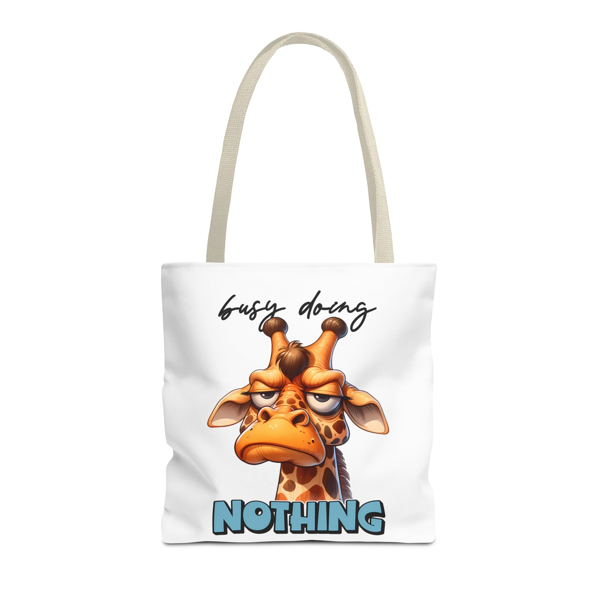 Funny Giraffe Tote Bag, Busy Doing Nothing Tote Bag, Cute Animal Design Tote Bag, Reusable Shopping Bag, Eco-friendly Gift Tote Tote Bag