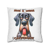 Funny Dog Pillow Cover, I Don't Rise And Shine I Caffeinate Pillow Case, Humorous Pet Lover Gift, Dog-Lover Decor, Cute Dog Pillow Cover Spun Polyester Square Pillowcase