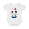 Load image into Gallery viewer, Happy 4th of July Cute Dog design Baby Bodysuit