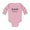 Load image into Gallery viewer, America 3 Hearts Long Sleeve Baby Bodysuit
