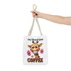 Funny Giraffe Tote Bag, My Blood Type is Coffee Tote Bag, Cute Animal Tote Bag, Fun Coffee Lover Gift, Quirky Giraffe Art Bag Tote Tote Bag