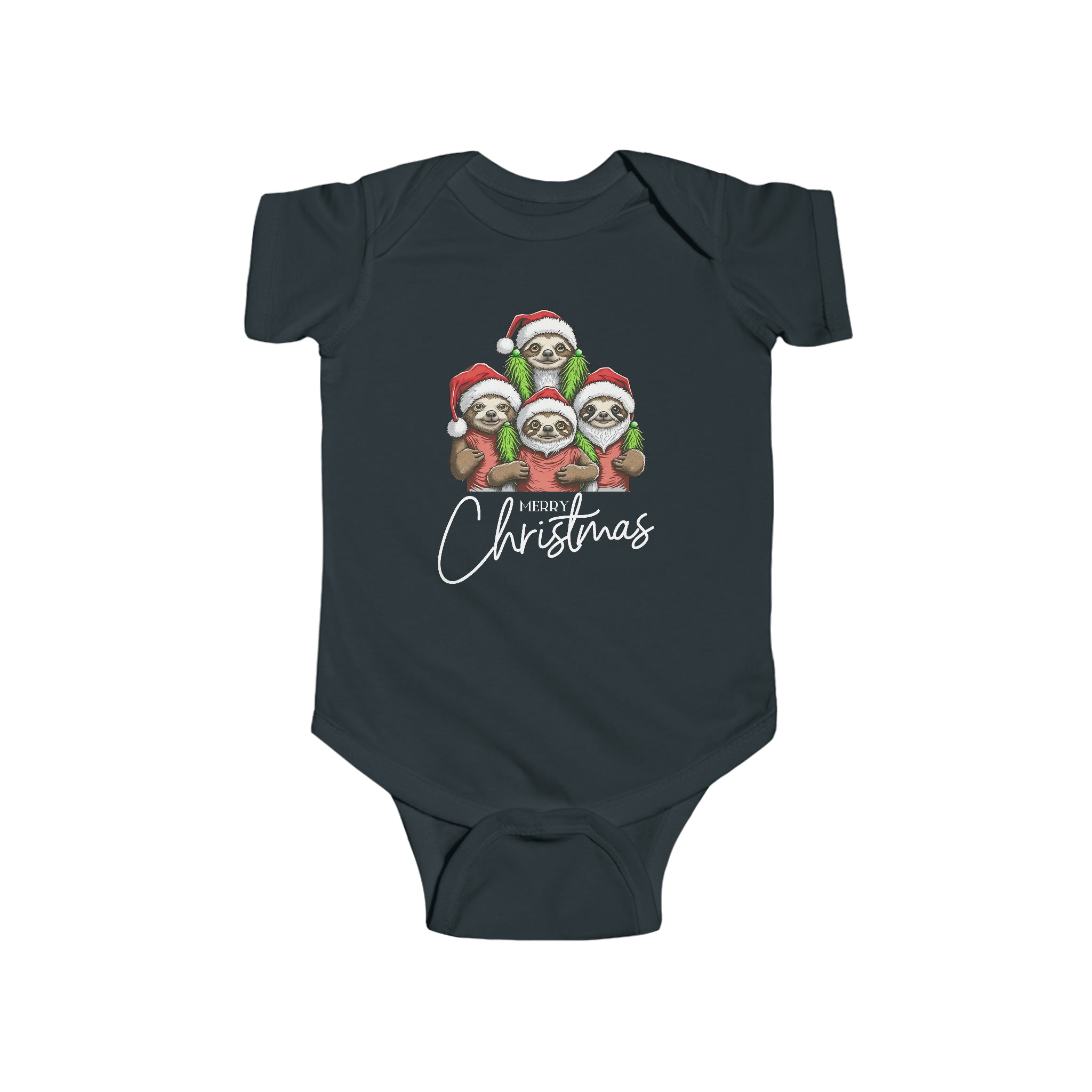 Merry Christmas, Christmas Sloth Baby Onesie, Baby Bodysuit, 2023, Christmas present, christmas morning, Holiday, Happy Christmas, babyboy