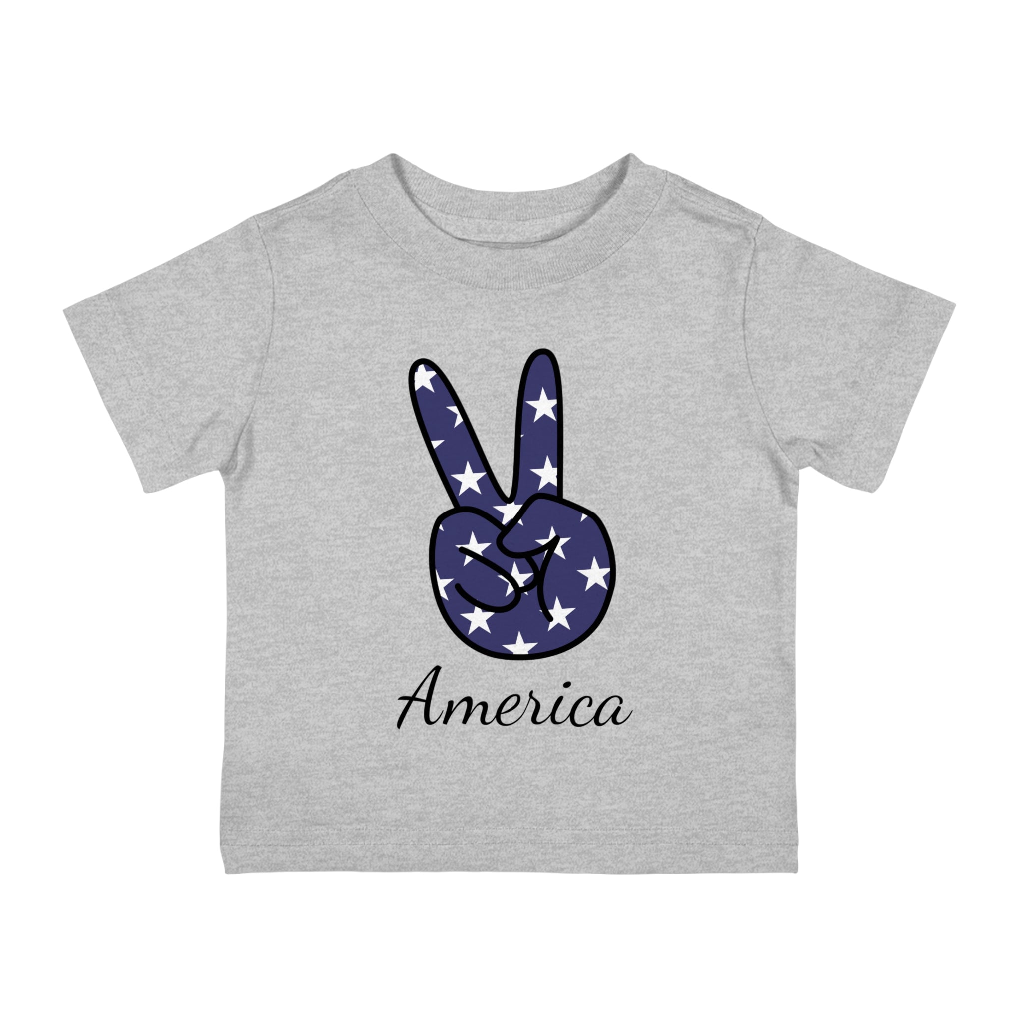 America Piece Sign Design Infant Shirt, Baby Tee, Infant Tee