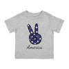 America Piece Sign Design Infant Shirt, Baby Tee, Infant Tee