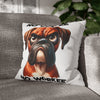 Funny Angry Dog Art Pillow, No Coffee No Workee Pillow Cover, Humor Pillow Case, Dog Lover Gift, Decorative Cushion, Home Decor Spun Polyester Square Pillowcase