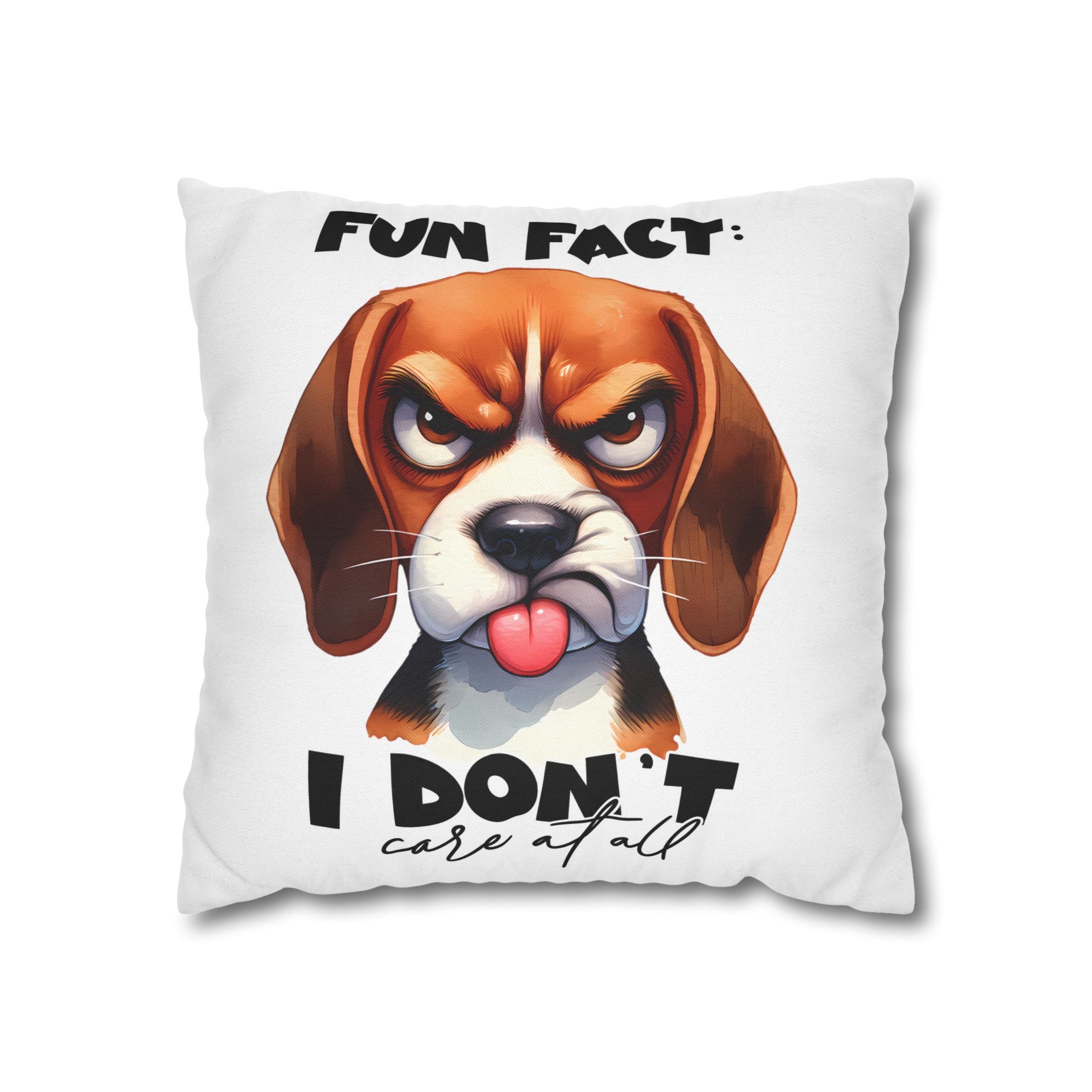 Fun Fact Dog Funny Quote Pillow Covers, Decorative Accent Pillow Case, Gift for Pet Lovers, Humorous Throw Pillow, Home Decor Pillow Spun Polyester Square Pillowcase