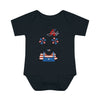 Load image into Gallery viewer, Happy 4th of July Cute Dog design Baby Bodysuit
