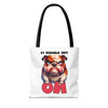 Funny Bulldog Tote Bag, The Answer Is No Graphic Tote, Cute Dog Illustration, Reusable Shopping Bag, Gift for Dog Lovers, Pet-themed Tote Tote Tote Bag