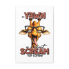 Funny Giraffe Wall Art, A Yawn is a Silent Scream for Coffee, Humorous Office Decor, Animal Lover Gift, Unique Canvas Gallery Wrap Canvas Gallery Wraps