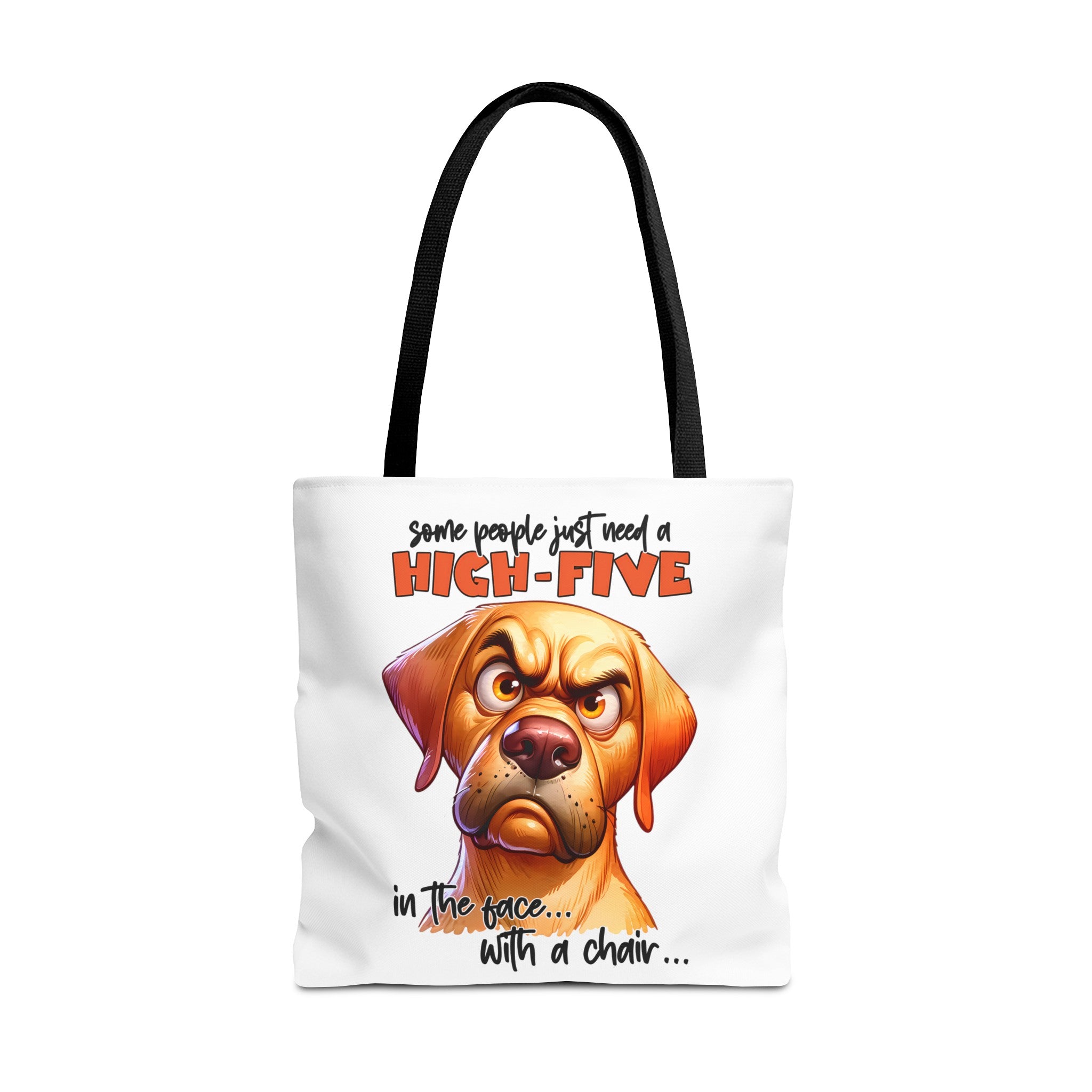 Funny Angry Dog Tote Bag, High-Five In The Face With A Chair, Hilarious Tote Bag for Dog Lovers, Unique Gift Idea, Fun Shopping Bag Tote Tote Bag