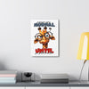 Funny Cartoon Giraffe with Glasses Wall Art, Quirky Animal Poster, Everyone Seems Normal Until You Get To Know Them, Canvas Gallery Wrap Canvas Gallery Wraps