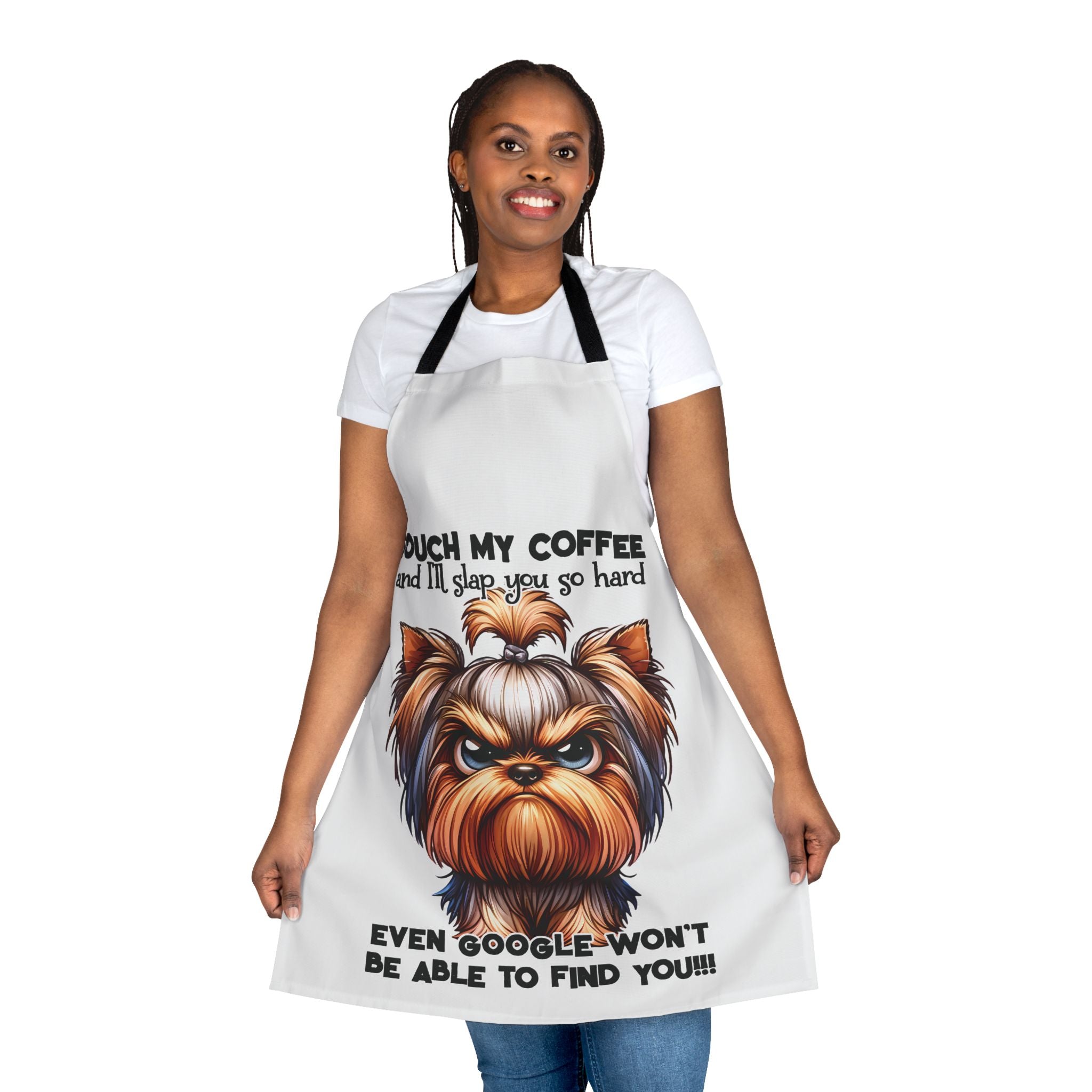 Funny Dog Apron, Touch My Coffee Dog Apron, Dog LoverApron, Humorous Dog Gift, Apron with Dog, Dog Apron Gift