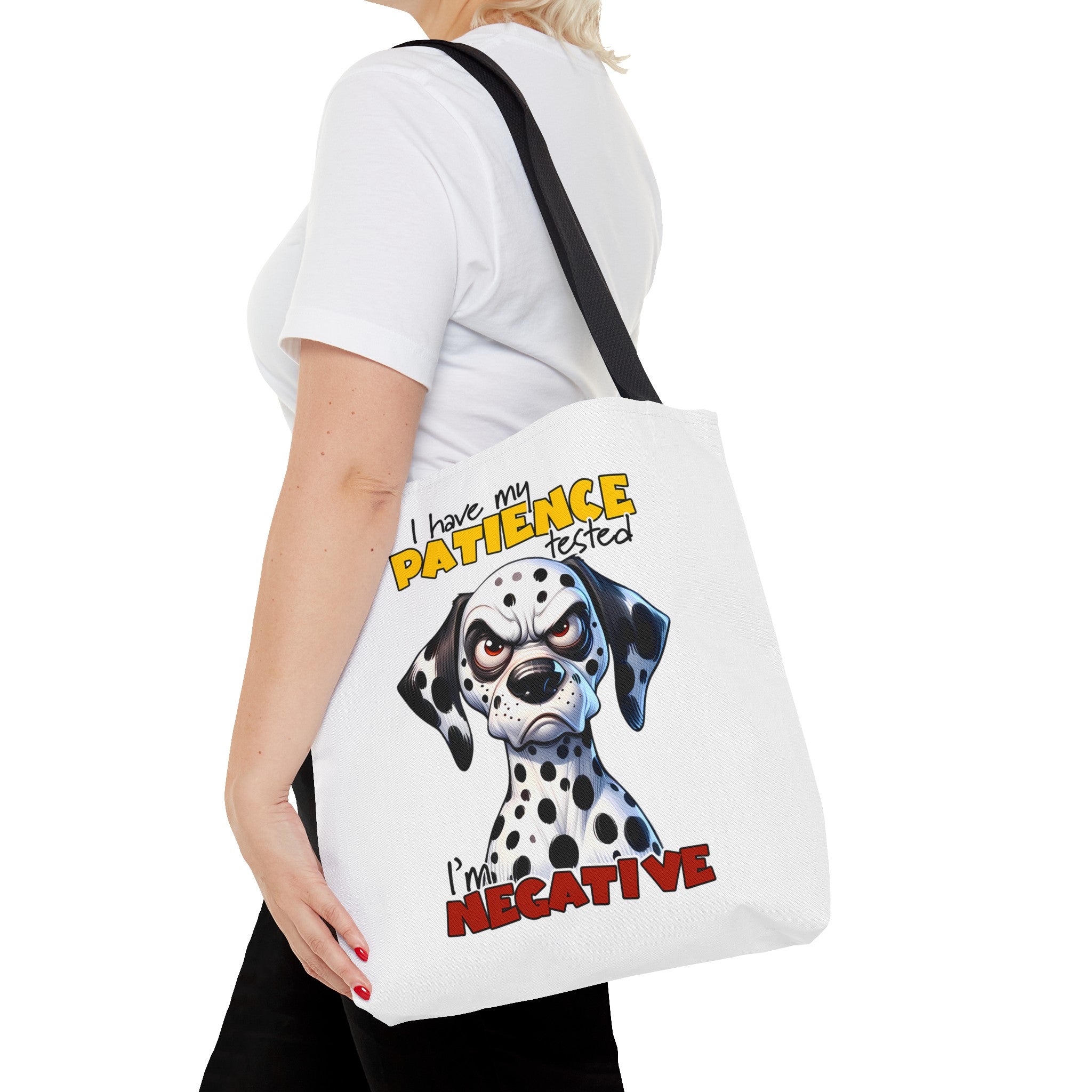 Funny Dalmatian Tote Bag, Pati-Tude Dog Lover Gift, Humor Pet Owners, Cute Dog Illustration, Sassy Pet Tote, Animal Lovers Bag Tote Tote Bag