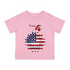 Happy 4th of July American Flag Sunflower design  Infant Shirt, Baby Tee, Infant Tee