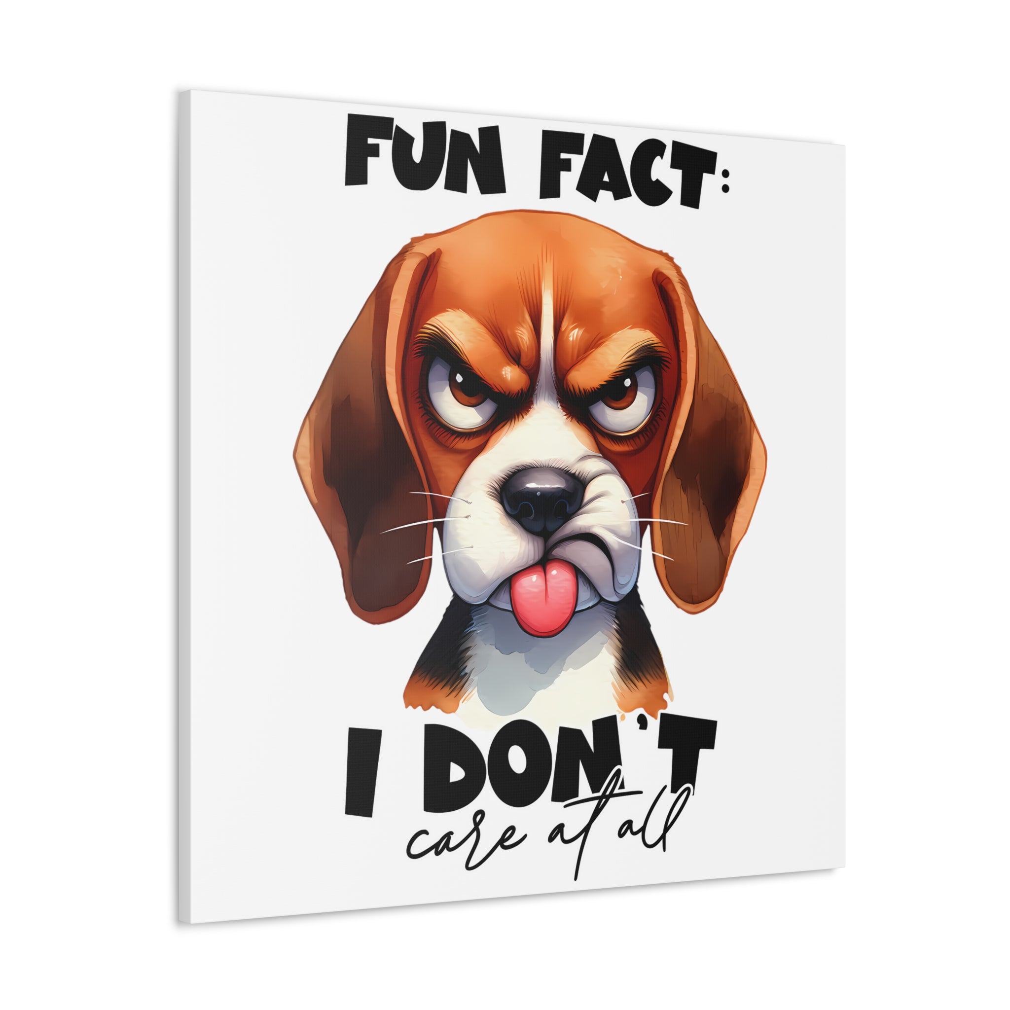 Funny Dog Wall Art, Beagle Art Print, Animal Lover Gift, Humorous Art Decor, Dog Lover Poster, Cute Dog Illustration, Bedroom Wall Art Canvas Gallery Wraps