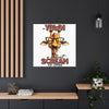 Funny Giraffe Wall Art, A Yawn is a Silent Scream for Coffee, Humorous Office Decor, Animal Lover Gift, Unique Canvas Gallery Wrap Canvas Gallery Wraps