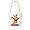 Funny Giraffe Tote Bag, Want to Hear a Joke Decaf Design, Cute Animal Humor, Unique Gift Idea, Reusable Shopping Bag Tote Tote Bag