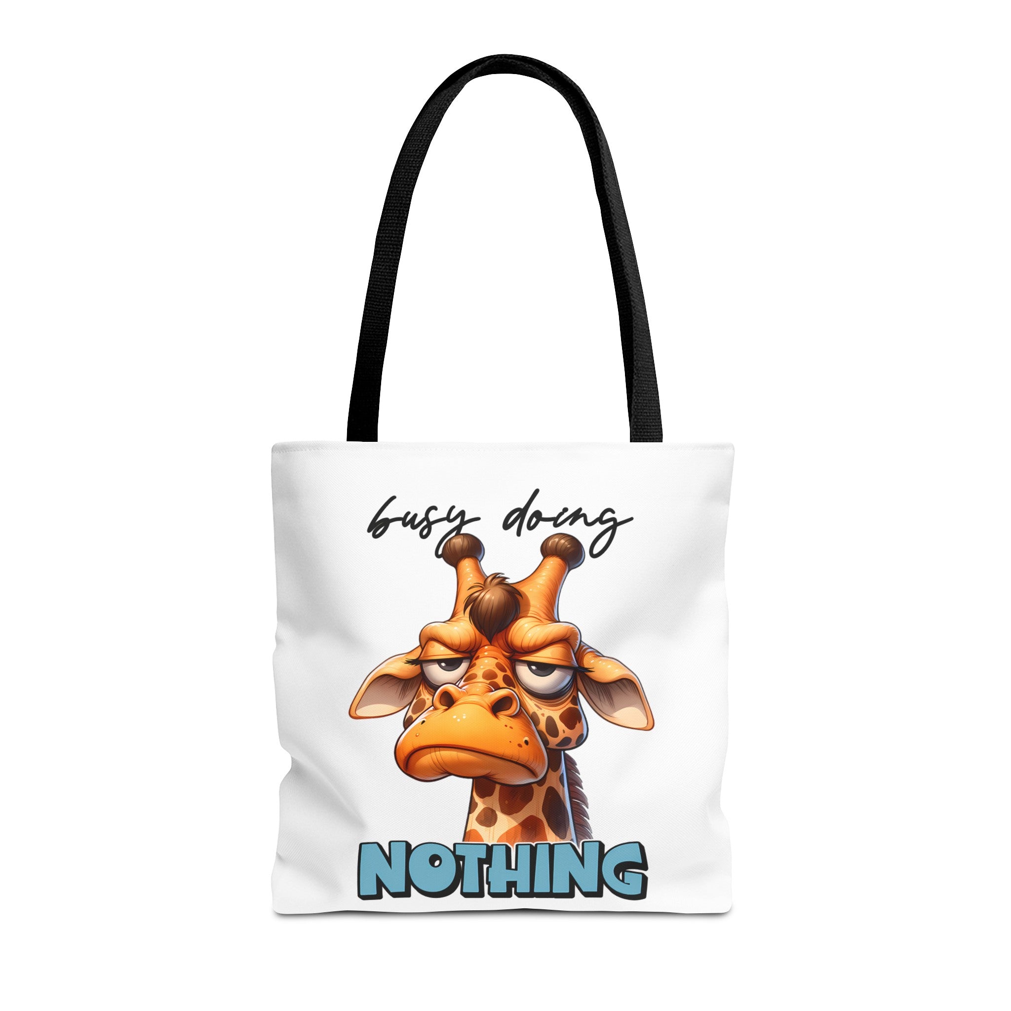 Funny Giraffe Tote Bag, Busy Doing Nothing Tote Bag, Cute Animal Design Tote Bag, Reusable Shopping Bag, Eco-friendly Gift Tote Tote Bag