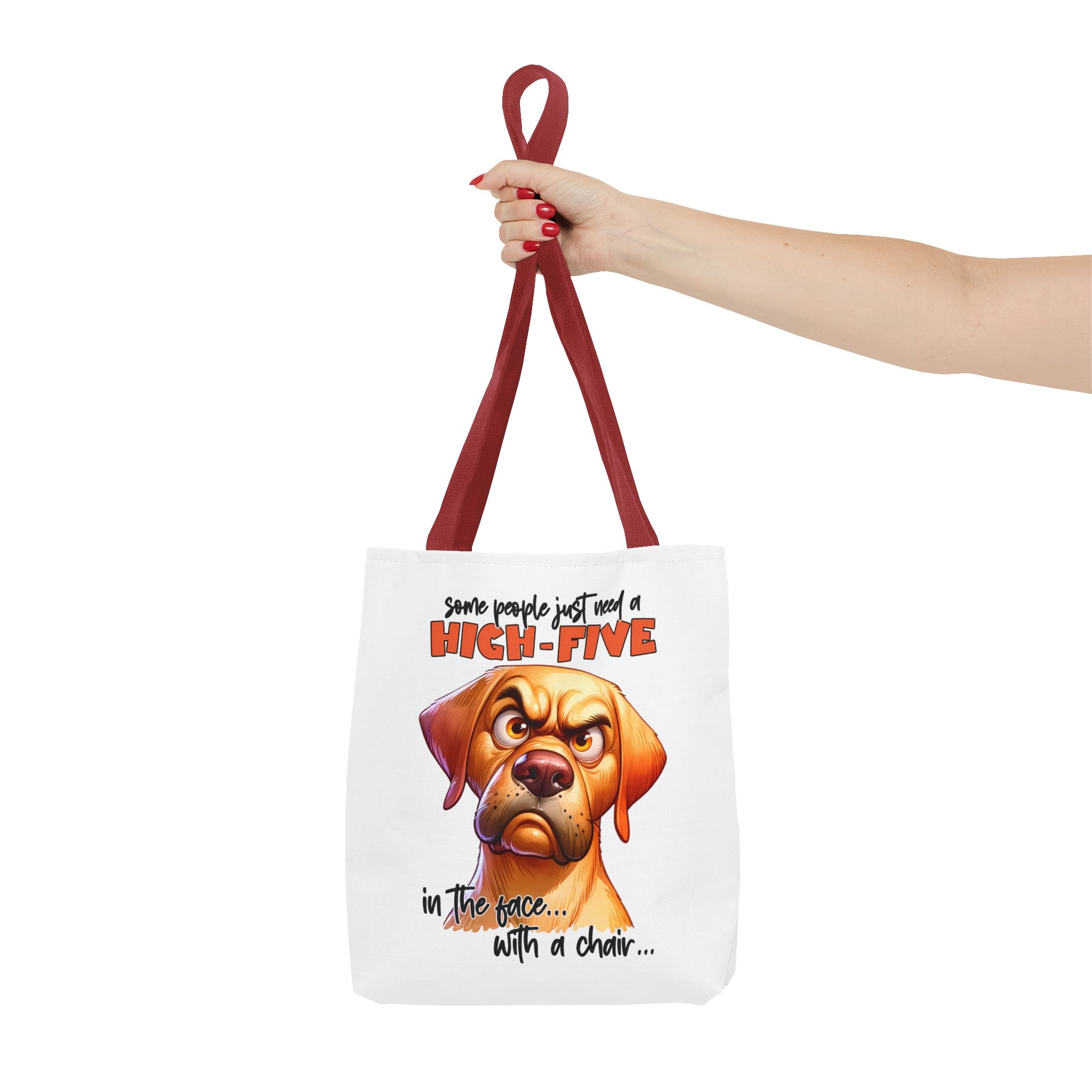 Funny Angry Dog Tote Bag, High-Five In The Face With A Chair, Hilarious Tote Bag for Dog Lovers, Unique Gift Idea, Fun Shopping Bag Tote Tote Bag