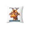 Funny Giraffe Pillow, Busy Doing Nothing Quote, Cute Animal Decor, Humorous Home Accent, Giraffe Lover Gift, Fun Cushion Cover Spun Polyester Square Pillow