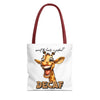 Funny Giraffe Tote Bag, Want to Hear a Joke Decaf Design, Cute Animal Humor, Unique Gift Idea, Reusable Shopping Bag Tote Tote Bag