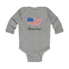 Load image into Gallery viewer, America Long Sleeve Baby Bodysuit
