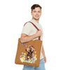 Labrador Retriever Flowerly Tote Bag