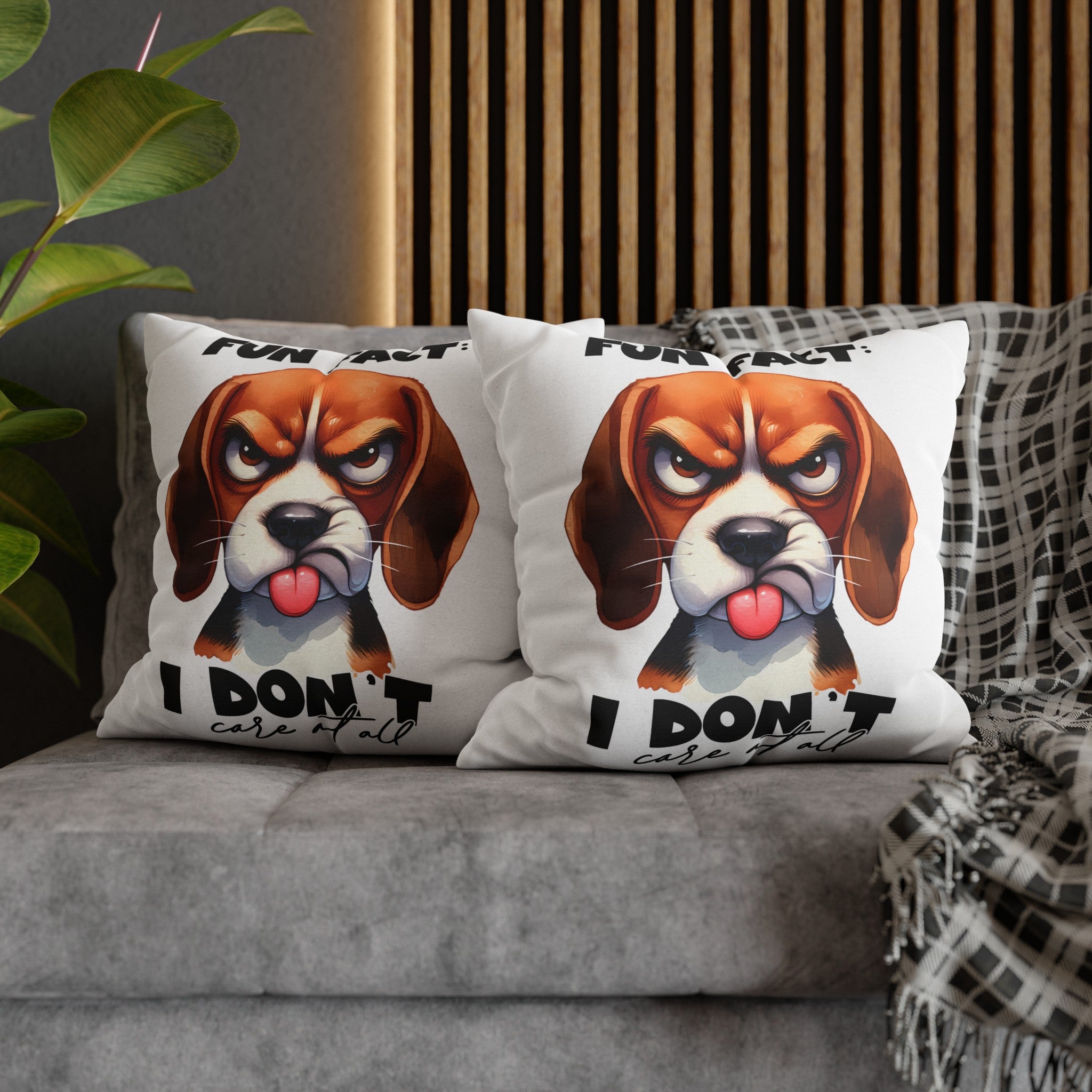 Fun Fact Dog Funny Quote Pillow Covers, Decorative Accent Pillow Case, Gift for Pet Lovers, Humorous Throw Pillow, Home Decor Pillow Spun Polyester Square Pillowcase