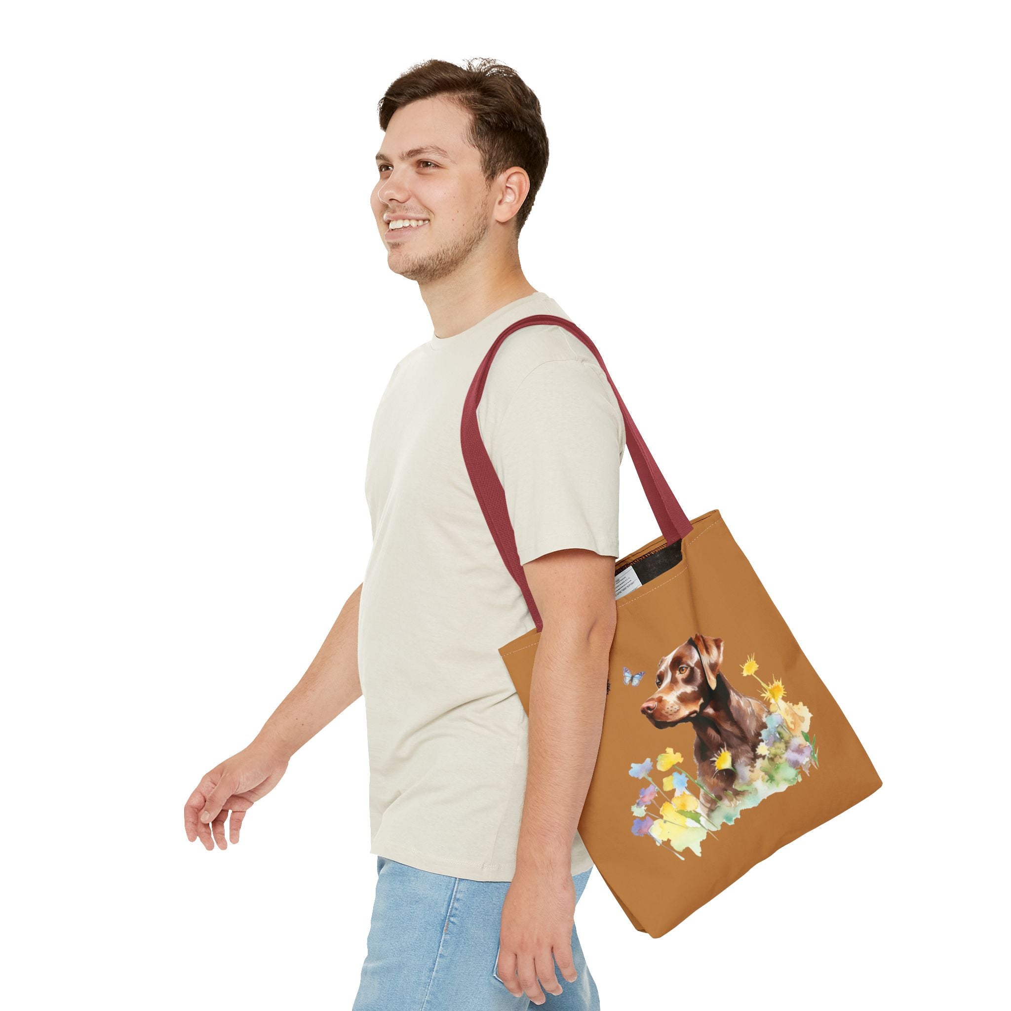 Labrador Retriever Flowerly Tote Bag