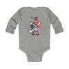 Load image into Gallery viewer, Happy 4th of July Cat Long Sleeve Baby Bodysuit