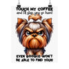 Funny Dog Coffee Quote Wall Art, Humorous Pet Poster, Dog Lover Gift, Coffee Decor, Wall Art for Kitchen, Office Decor, Pet Quotes Art Matte Vertical Posters