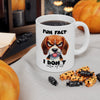 Funny Beagle Mug, Fun Fact I Don't Care Mug, Cute Dog Mug, Sarcastic Coffee Mug, Humorous Pet Mug, Gift for Dog Lovers Ceramic Mug, (11oz, 15oz)