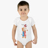 Happy 4th of July Bear Design Baby Bodysuit